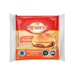 QUESO FUNDIDO CHEDDAR PRESIDENT 120 GR