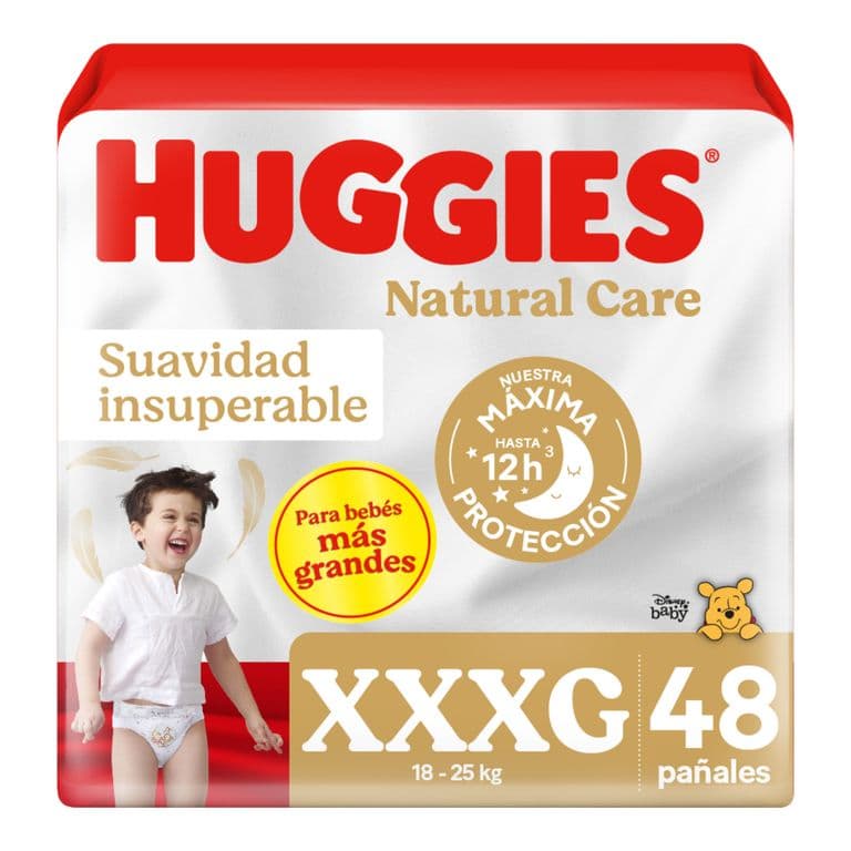Panales Desechables Huggies Natural Care XXXG 48 Un