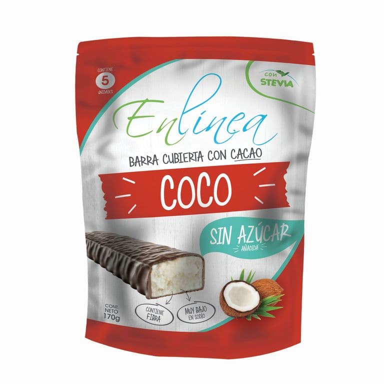 Barra de Coco Cubierta con Cacao 170 GR