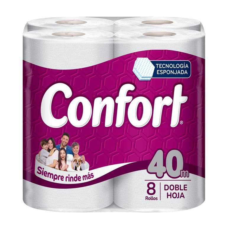 Papel Higienico Confort Doble Hoja 8 x 40 mts 8 UN
