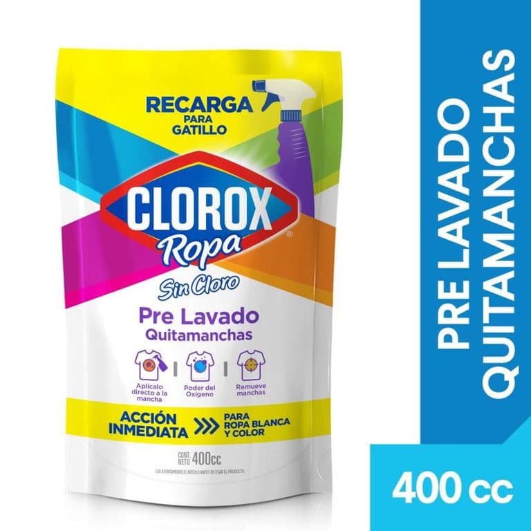 Pre Lavado Quitamanchas Ropa Color Sin Cloro Clorox 400 ml