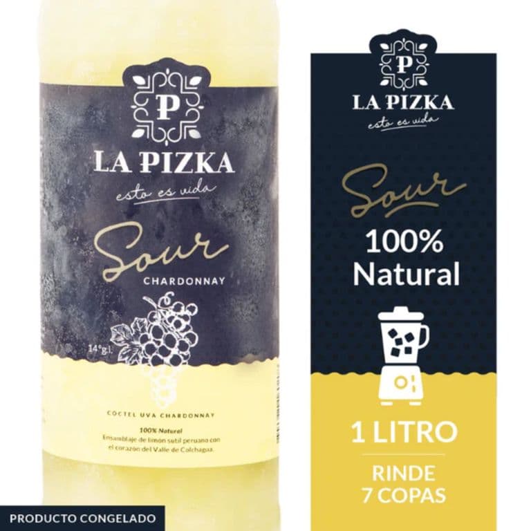 Coctel Chardonnay Sour La Pizka 14 1000 cc 1 LT