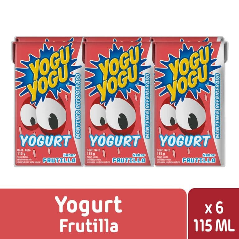 Pack Yoghurt Batido Yogu Yogu Frutilla Tetra 6 x 115 ml