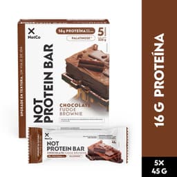 Barra de Proteina NotSnack Bar Choco Fudge Brownie 5 x 45g