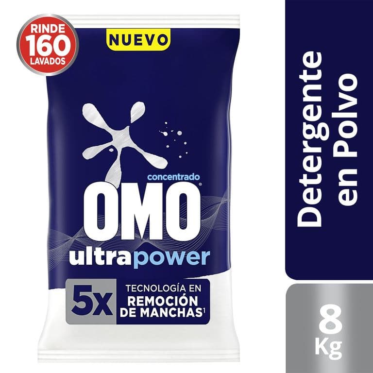 Detergente en Polvo Matic Omo 8 kg