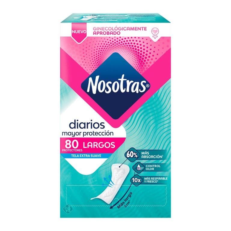 Protectores Diarios Femeninos Multiestilo Nosotras 80 UN