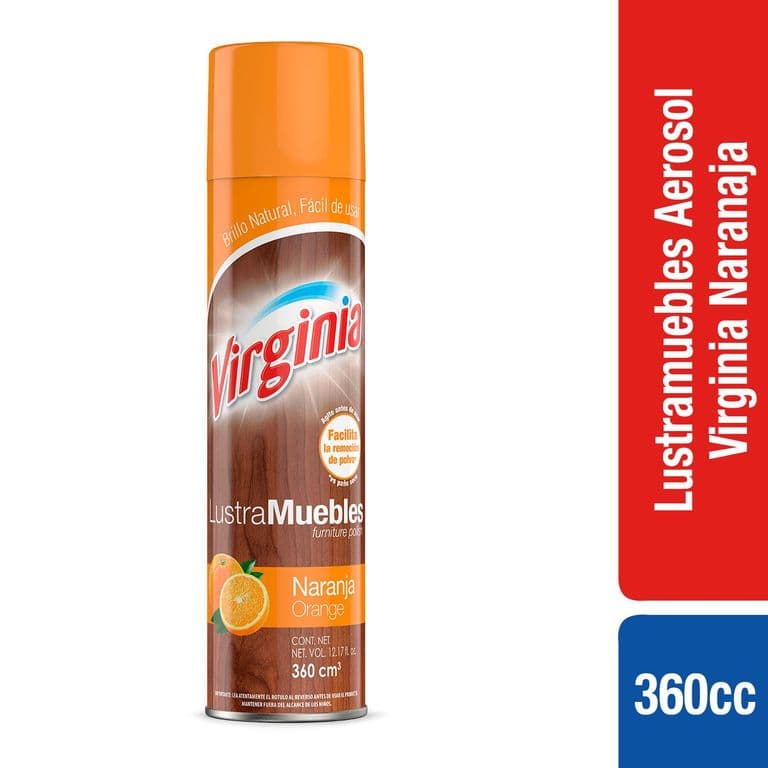 Lustramuebles en Aerosol Virginia Aroma Naranja  360 ml