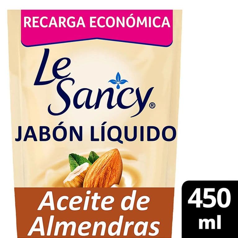 Jabon Liquido Le Sancy con Aceite de Almendras Doypack 450 ml