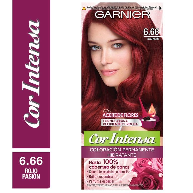 Tinte para Cabello Garnier Cor Intensa 6.66 Rojo Pasion 1 Un