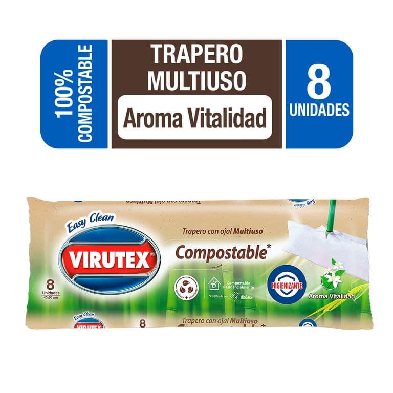 Trapero Virutex con Ojal Multiuso Compostable Aroma Vitalidad 8 Un