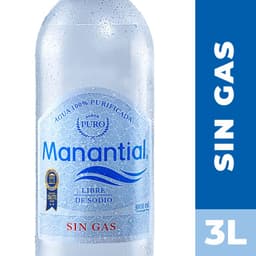 Agua sin Gas Manantial 3 L 3 LT