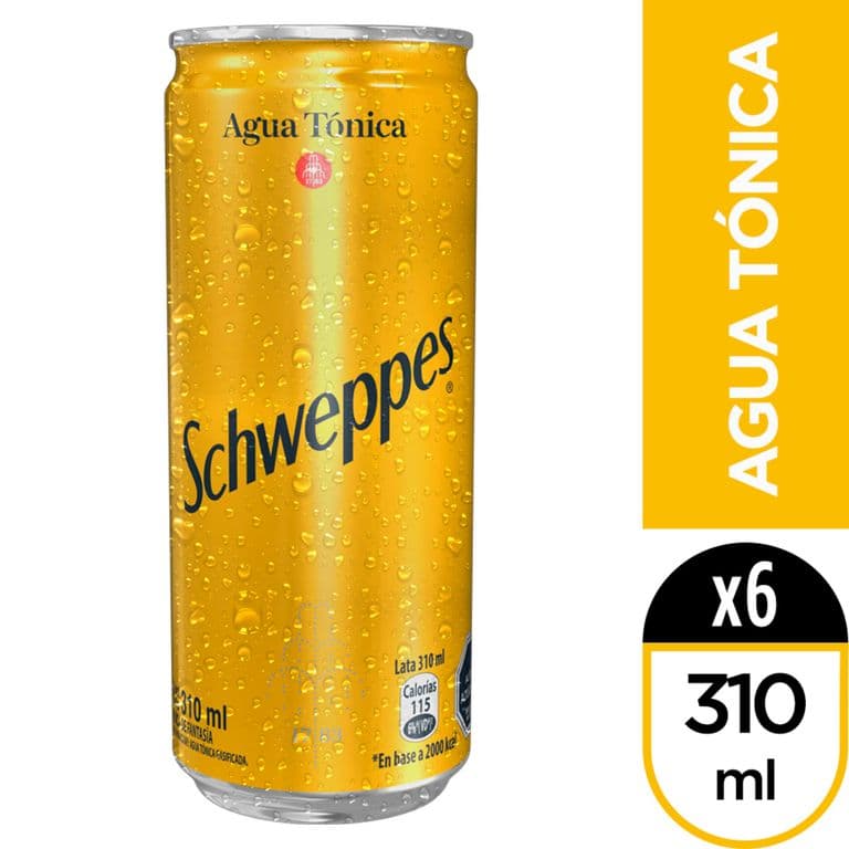 Pack Agua Tonica Schweppes Lata 6 x 310 ml