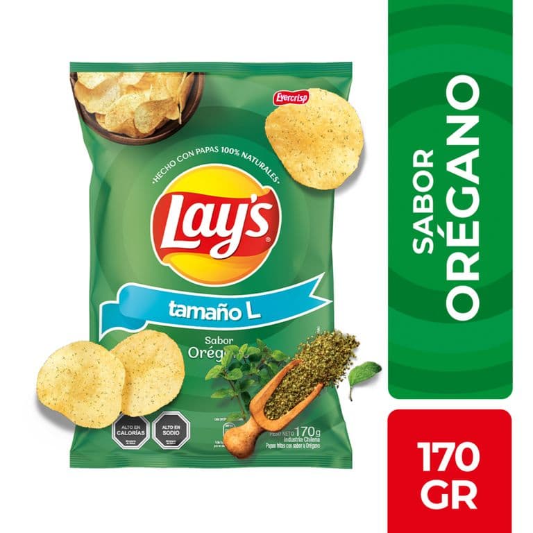 Papas Mediterraneas Sabor Oregano Lays 170 g
