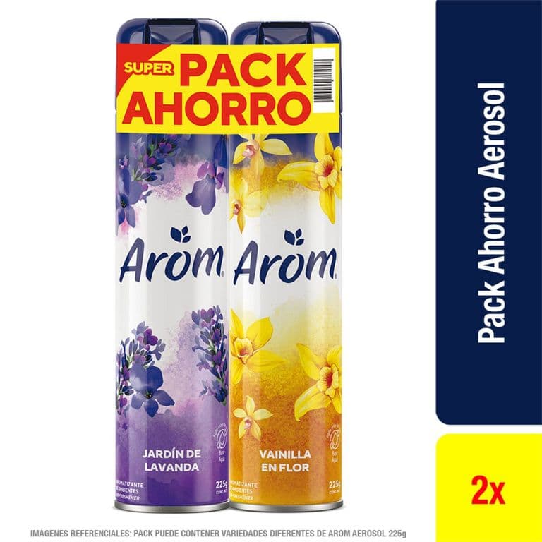 Pack Desodorante Ambiental Arom 2 x 225 g UN