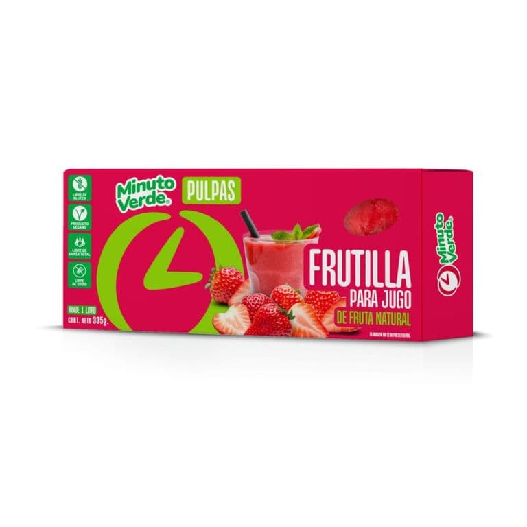 Pulpa de Frutilla Congelada Minuto Verde 335 g
