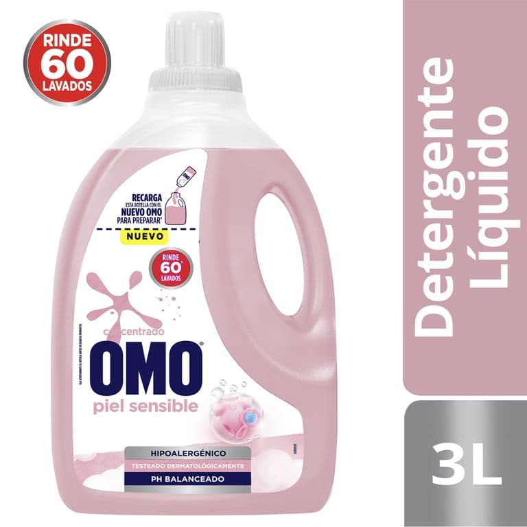Detergente Liquido Piel Sensible Omo 3 lt
