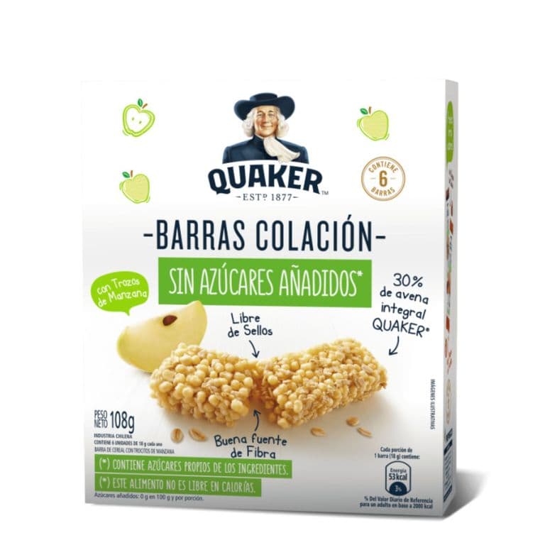 Barra de Cereal Quaker Manzana 6 x 18 g