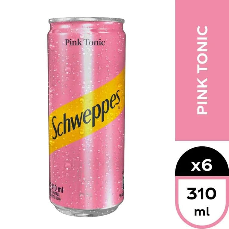 Pack Bebida Pink Tonic Schweppes Lata 6 x 310 ml
