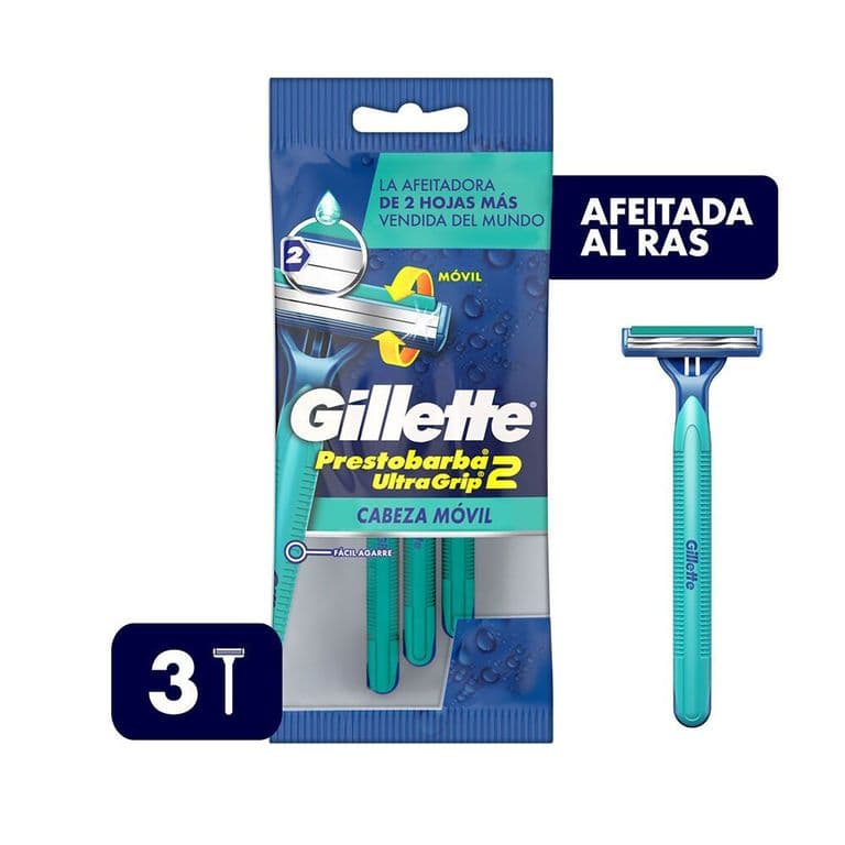 Maquina de Afeitar Prestobarba Ultragrip2 Gillette 3 un