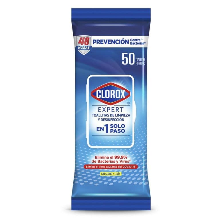 Toallas Humedas Desinfectantes Clorox Expert 50 Un