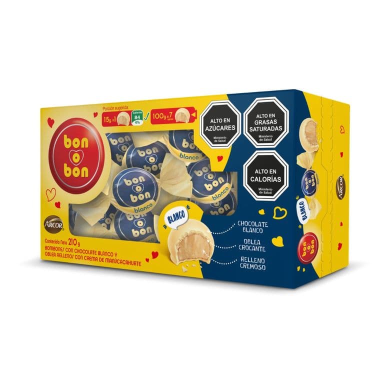 Bombones Bon o Bon Chocolate Blanco 210 g