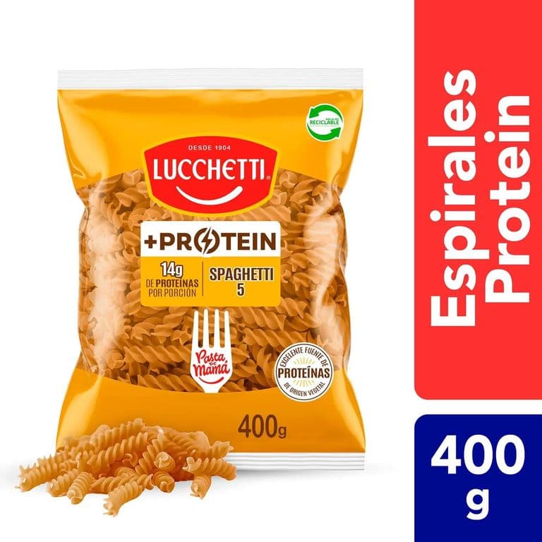 PASTA ESPIRALES PROTEIN LUCCHETTI 400 GR