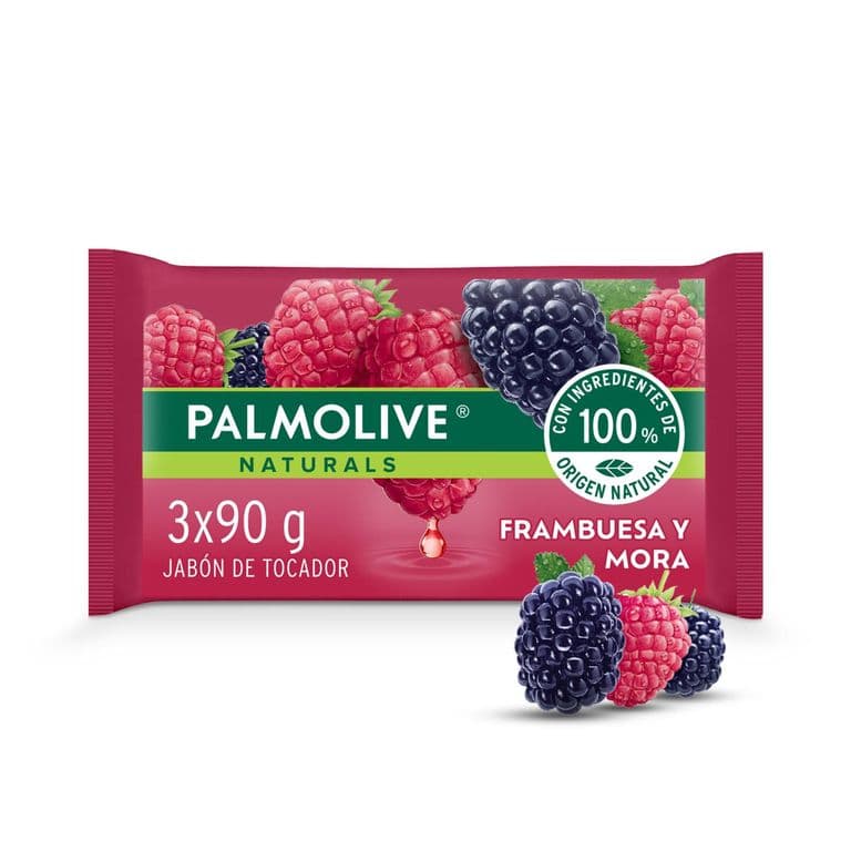 Jabon en Barra Frambuesa y Mora Palmolive 3 Un PACK 3 UN X 90 GR