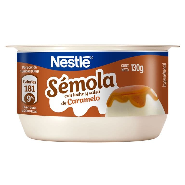 Postre Semola con Leche y Salsa de Caramelo Nestle 130 g