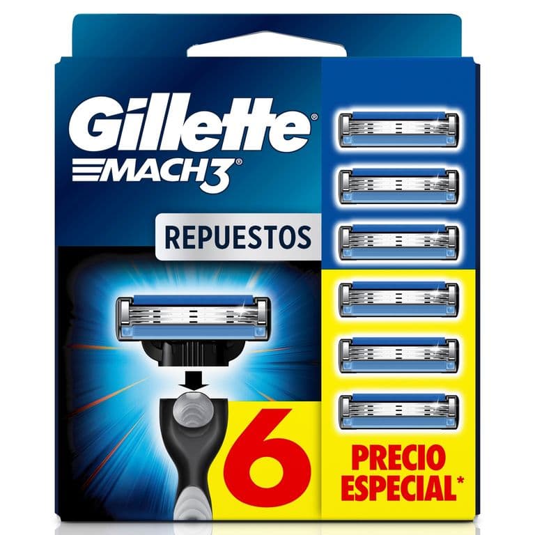 Repuestos Maquina de Afeitar Mach3 Gillette 6 un