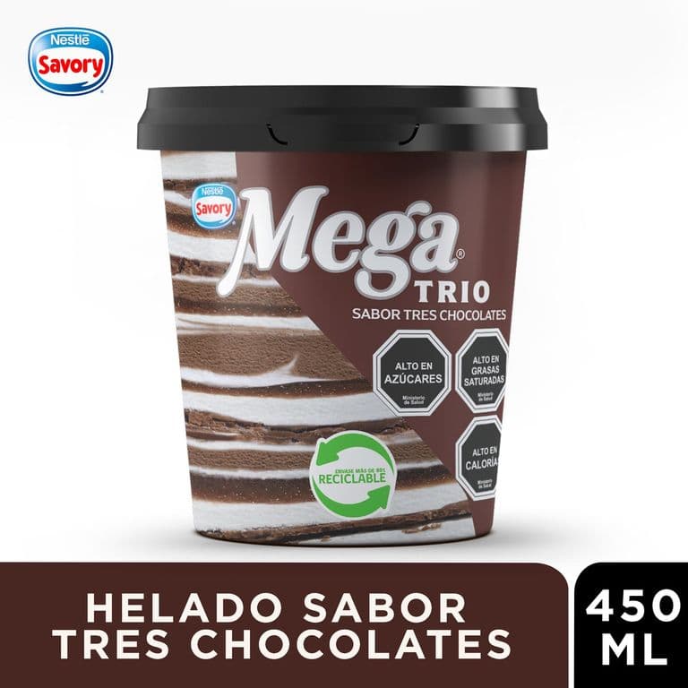 HELADO CHOCOLATE TRIO MEGA 450 ML