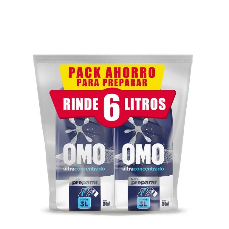 Pack Detergente Liquido para Diluir Matic Omo 2x500 ml PACK 2X500 ML