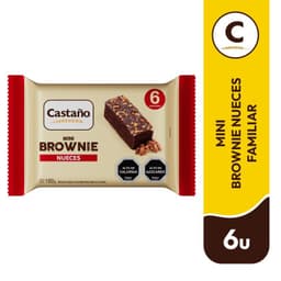 Pack Mini Brownie con Nueces Castano 6 Un x 30 g 180 GR