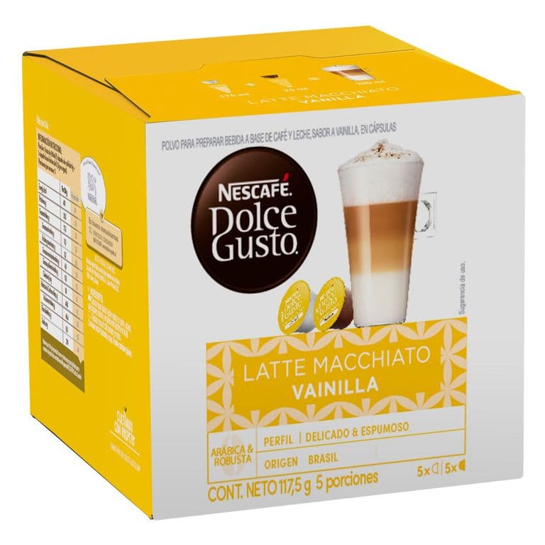 Capsulas de Cafe Dolce Gusto Latte Macchiato Vainilla 10 Un 117.5 GR