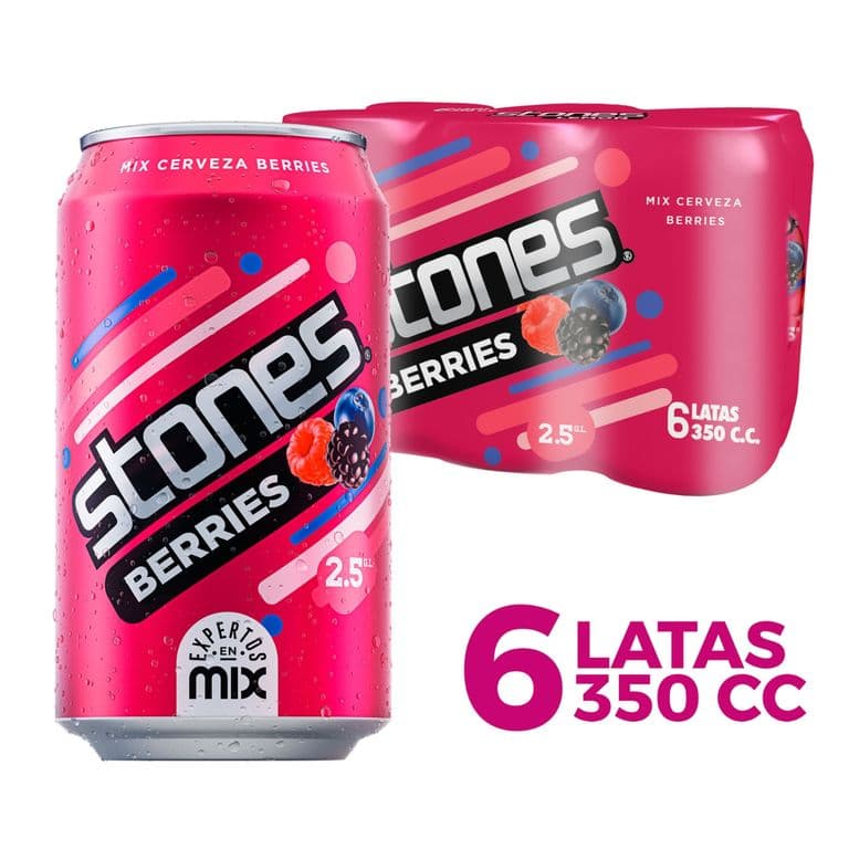 Pack Cervezas Stones Berries 2.5 6 x 350 ml