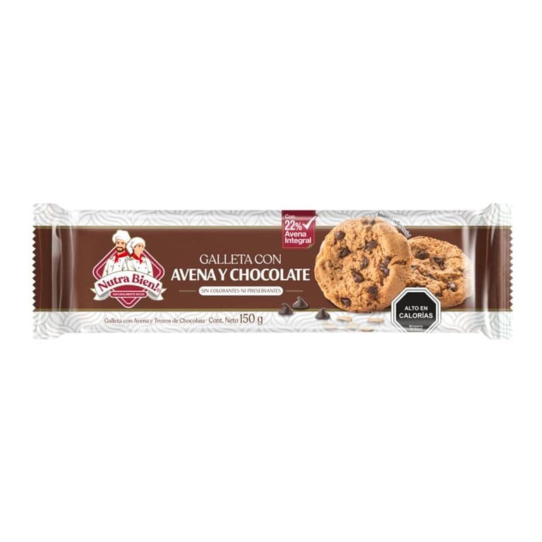 Galleta con Avena y Chocolate Nutra Bien 150 g