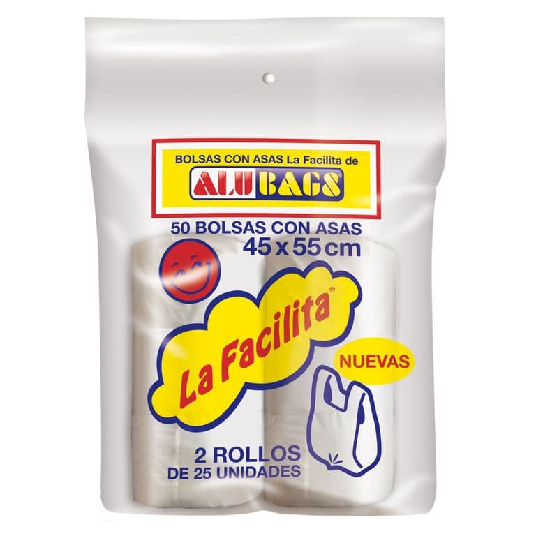 Bolsas Multiuso con Asas La Facilita 45 x 55 cms 50 Un