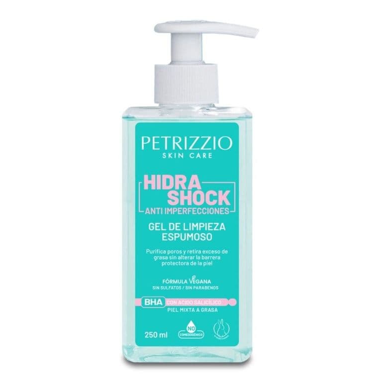 Gel de Limpieza Espumoso Hidro Shock Anti Imperfecciones Petrizzio 250 ml