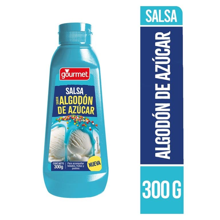 Salsa Dulce Sabor Algodon de Azucar Gourmet 300 g