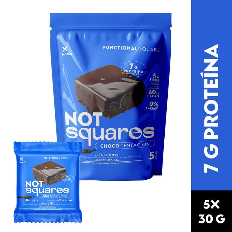 Barras de Proteinas Not Squares Choco Tentacion 150 g