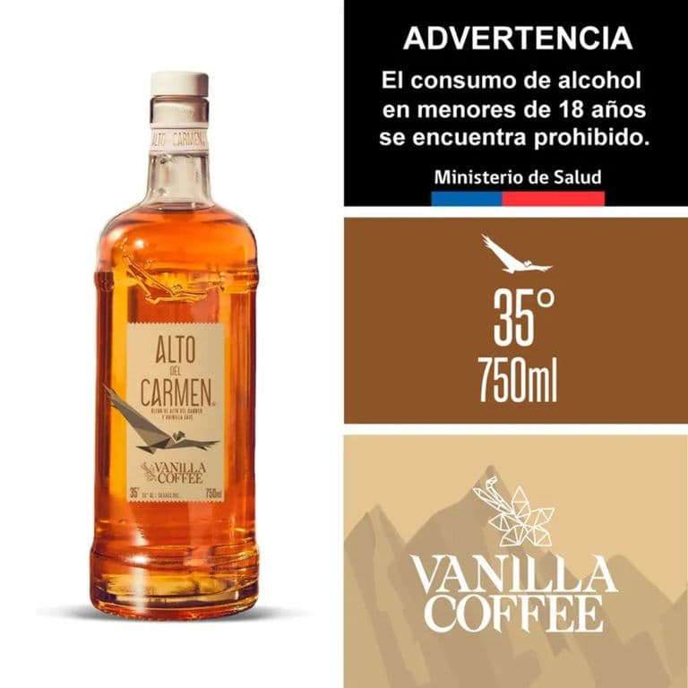 Pisco Alto del Carmen Vainilla Coffee 35 750 ml