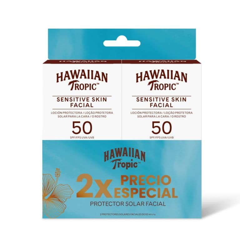 Pack Protector Solar Facial Sensitive FPS 50 Hawaiian Tropic 2 x 60 ml
