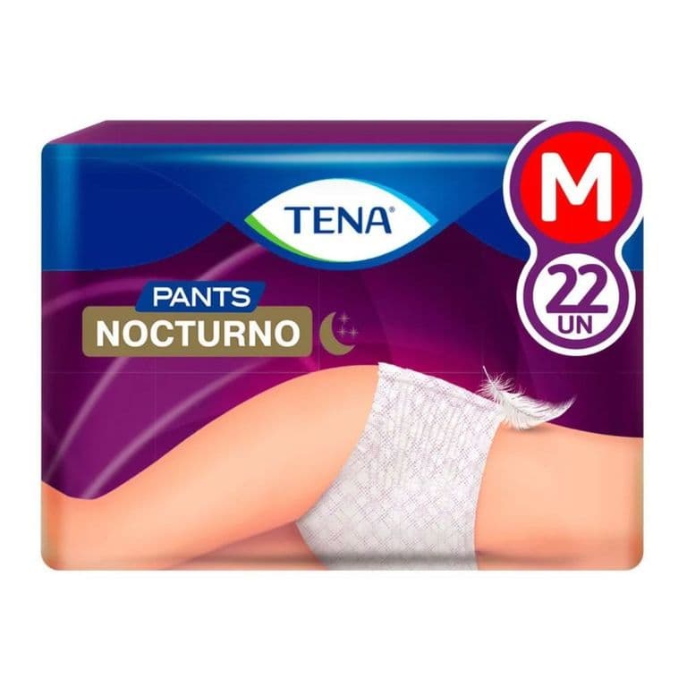 Ropa Interior Pants Desechable Nocturno Talla M Tena 22 Un