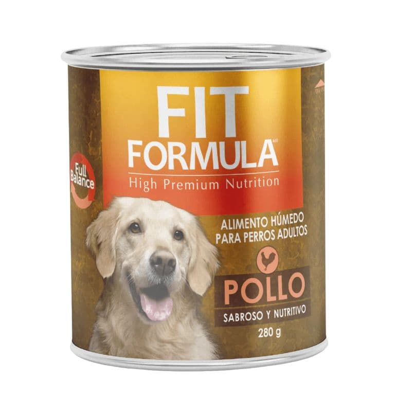 Alimento Humedo para Perros Adulto Pollo Lata Fit Formula 280 g