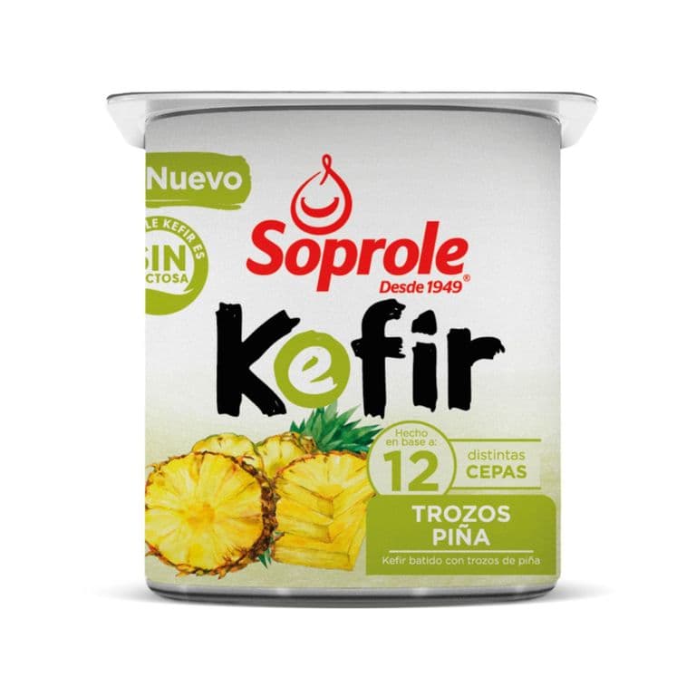 Yoghurt Kefir Trozos de Pina Soprole 120 g