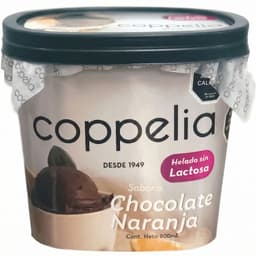 Helado Chocolate Naranja Sin Lactosa Coppelia 800 ml