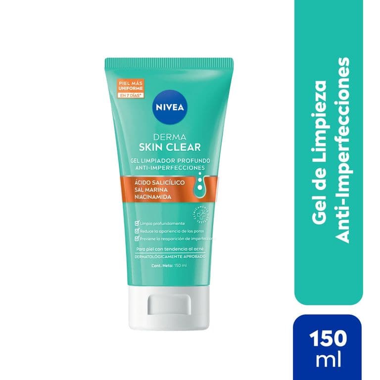 Gel Limpiador Facial Nivea Derma Skin Clear 150 ml