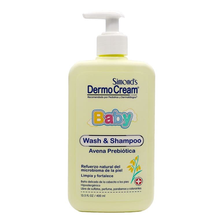 Baby Wash Jabon y Shampoo Avena Prebiotica Dermo Cream Simond's 400 ml