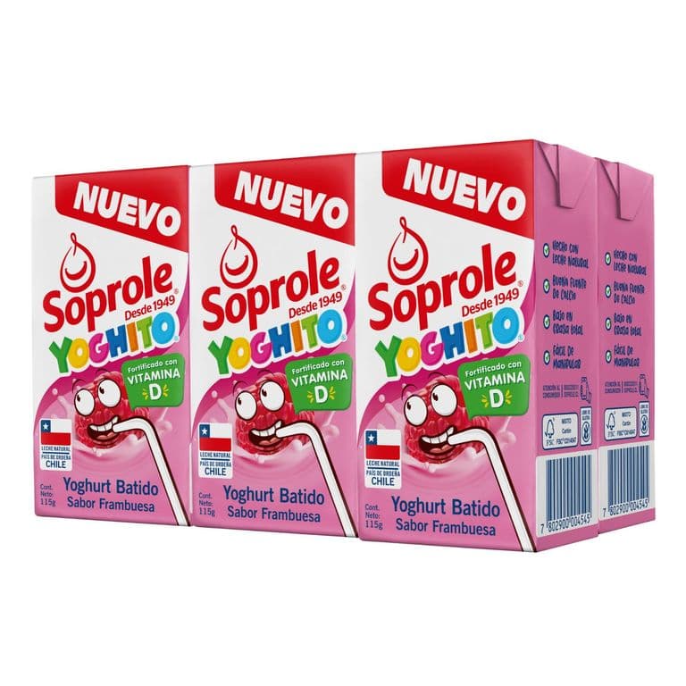 Pack Yoghurt Yoghito Sabor Frambuesa Soprole 6 x 115 g
