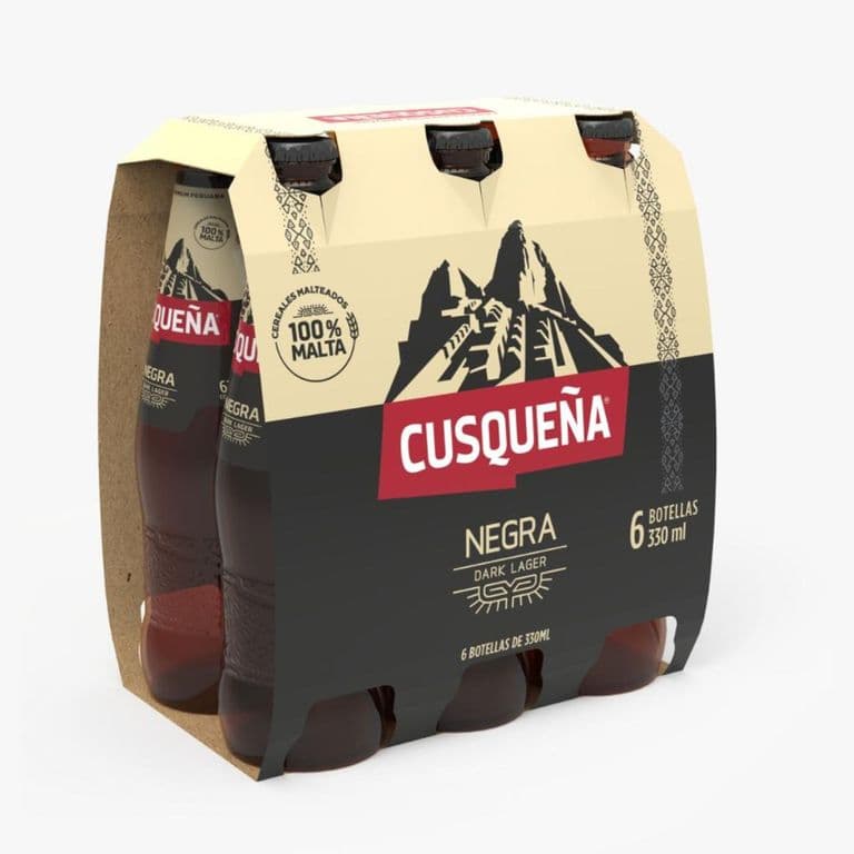 Pack Cerveza Negra Dark Lager Cusquena Botella 8 6 x 330 ml
