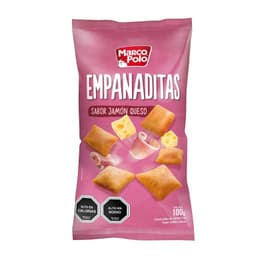 Snack Empanaditas Sabor Jamon y Queso Marco Polo 100 g